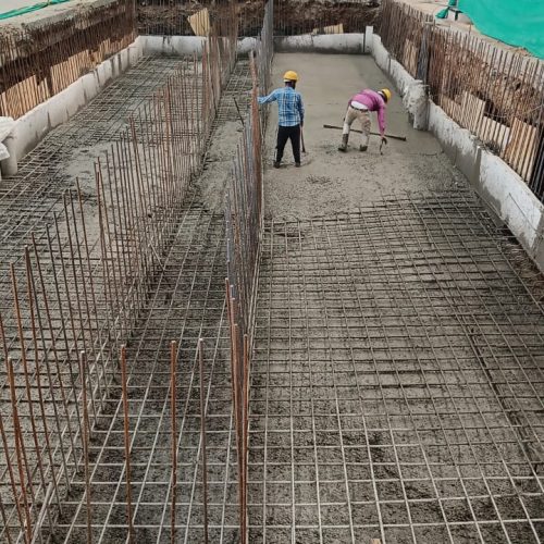 Machine foundation work